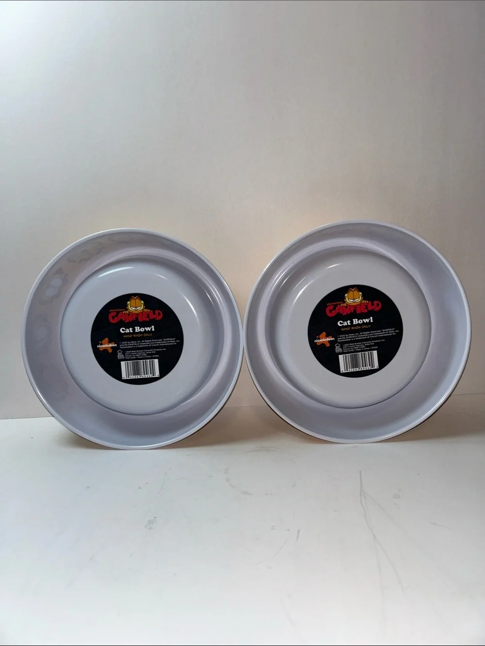 Lot Of 2 NWT Garfield Pet Bowl Dog Cat Food Water Dish 7in Diameter